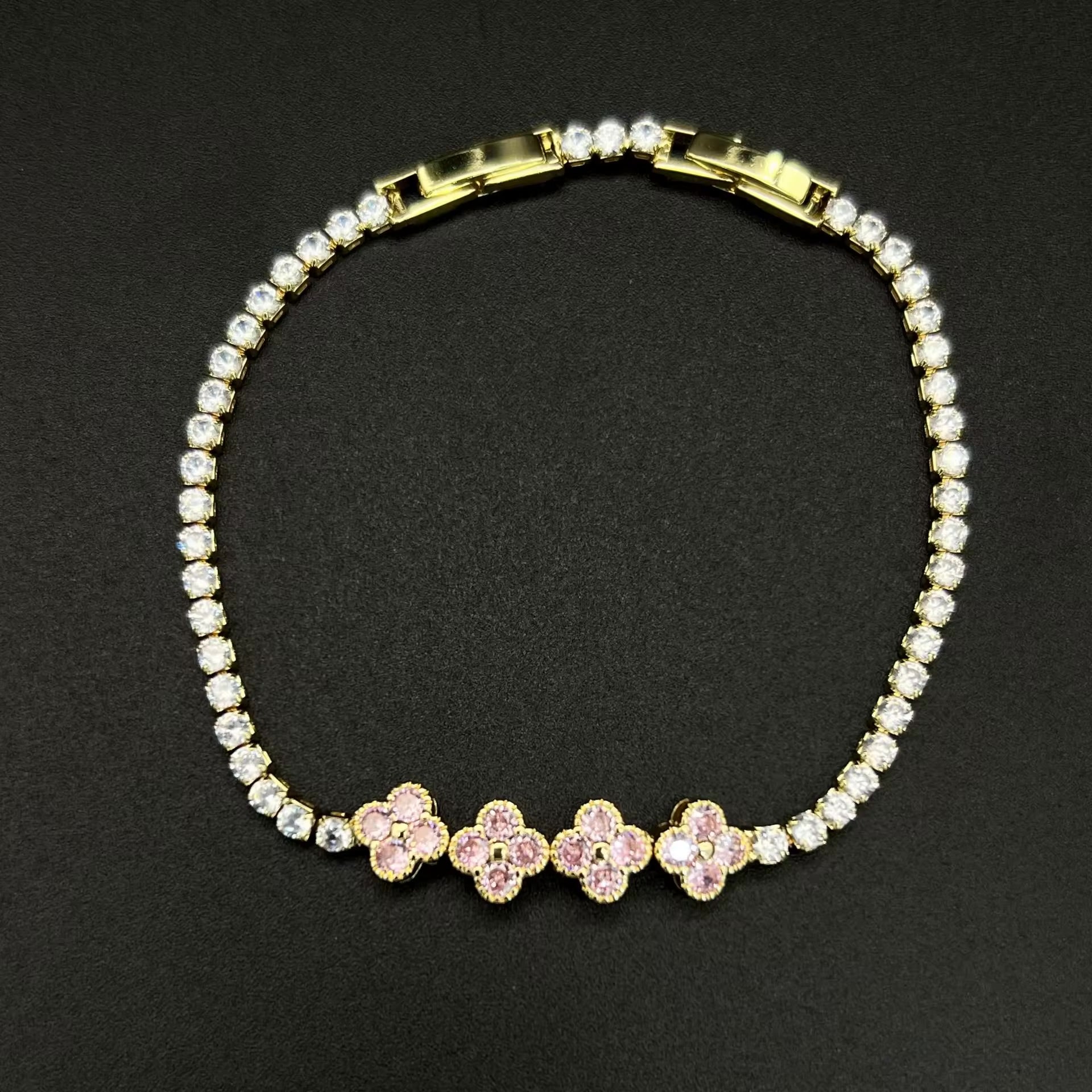 Clover tennis bracelet (Rose gold)