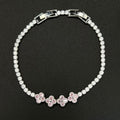 Clover tennis bracelet (Pink)